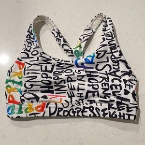 Athleta Ultimate Printed Pride Bra